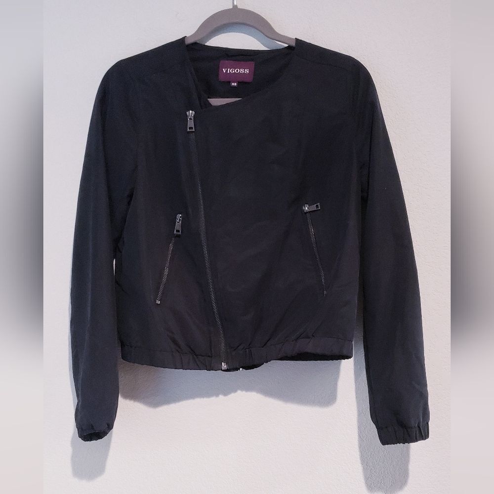 Vigoss Black motto jacket size XS
